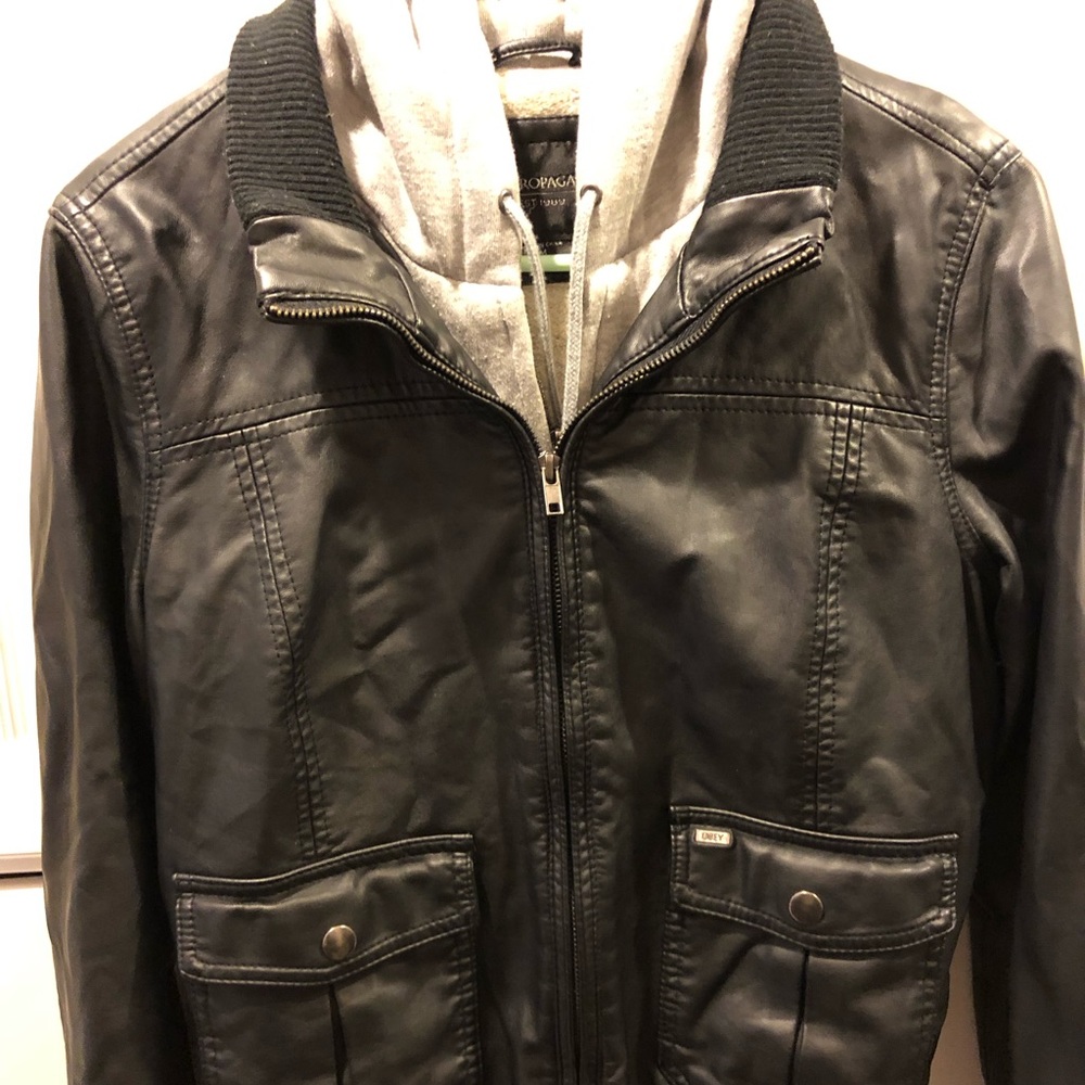 Obey Propaganda Faux Lather Jacket